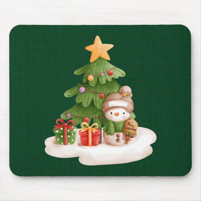 Mousepad Pad de Mouse de Neve Natal (Frente)