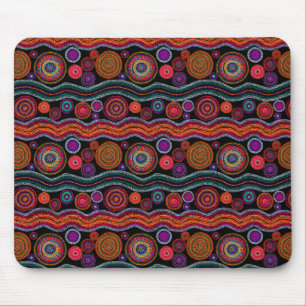 Mousepad Pad de Mouse de Pintura de Ponto da Austrália Fun