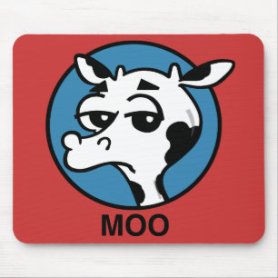 MOUSEPAD PÁD DE MOUSE DE VACA DE CARTÃO ENGRAÇADO