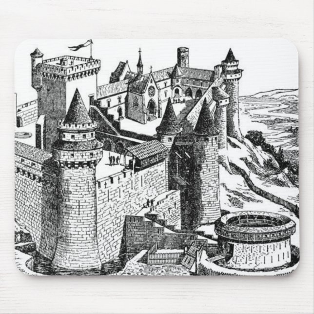 Mousepad Pad de Mouse do Castelo Medieval (Frente)