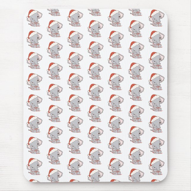 Mousepad Pad de Mouse Elefante de Natal (Frente)