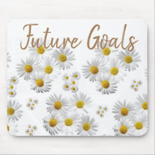 Mousepad Pad de Mouse Floral Branco Daisy!
