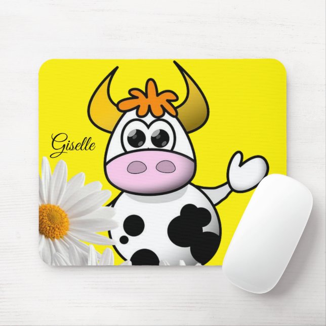 Mousepad Pad de Mouse Floral de Vaca! Pad do mouse (Com mouse)