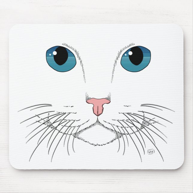 Mousepad Pad de Mouse Gato Azul (Frente)