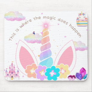Mousepad Pad de Mouse Magical Pastel Unicorn