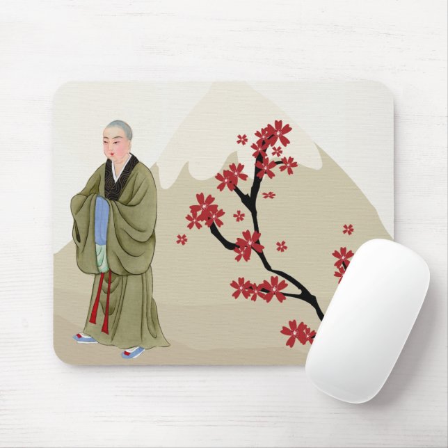 Mousepad Pad de Mouse Monge Budista (Com mouse)