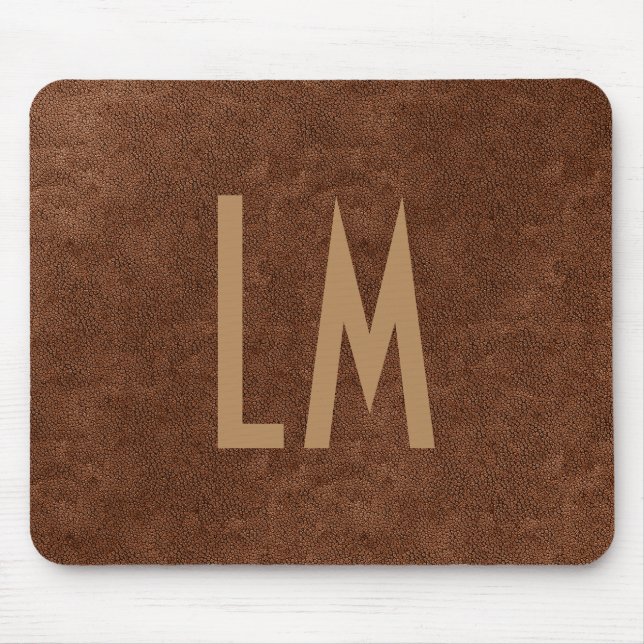Mousepad Pad de Mouse Monograma de Exposição Personalizada  (Frente)