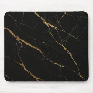 Mousepad Pad de Mouse Negro Marble Luxury