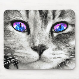 Mousepad Pad de Mouse Olhos de Gato Galáxico