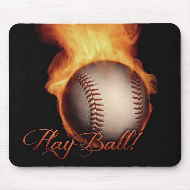 Mousepad Pad de Mouse Padrões do Fireball Baseball Amantes (Frente)