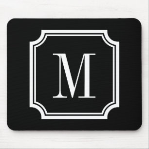 Mousepad Pad de mouse personalizado clássico   Preto e bra
