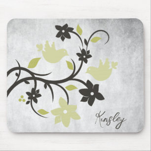 Mousepad Pad de Mouse Personalizado de Aves Amarelas