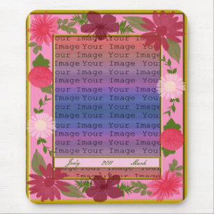 Mousepad Pad de Mouse Personalizado de Flores Rosa