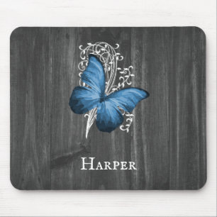 Mousepad Pad de Mouse Personalizado por Borboleta Russa Azu