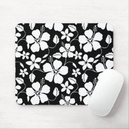 MOUSEPAD PAD DE MOUSE PRETO HAWAIIAN HULA (HIBISCUS)