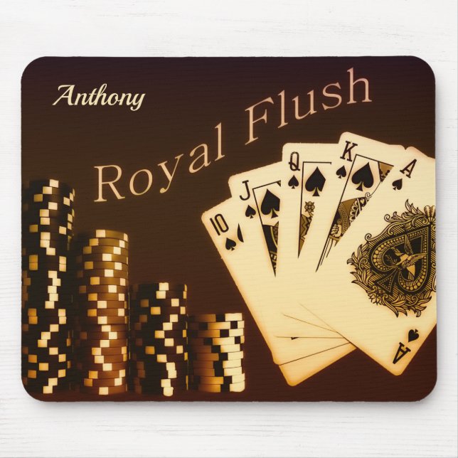 Mousepad Pad de Mouse Royal Flush Poker Texas Holdem (Frente)