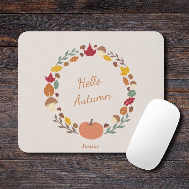 Mousepad Pad de Mouse Wreath de outono (Autumn Wreath Mouse Pad)