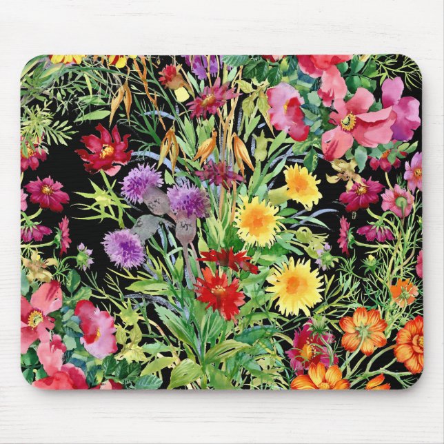 Mousepad Pad de Rato de Flores Selvagens (Frente)