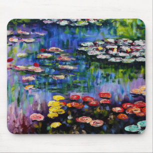 Mousepad Pad de Rato de Lírios Roxos Monet