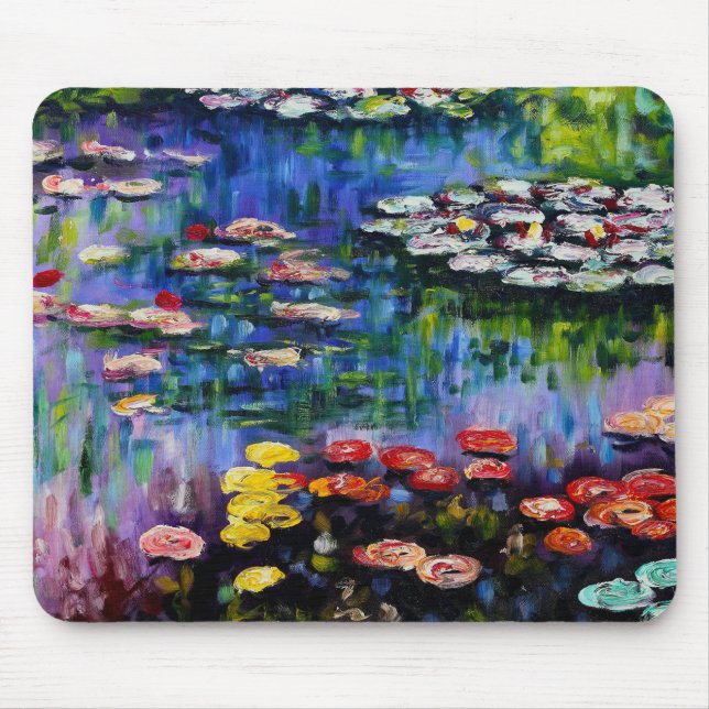 Mousepad Pad de Rato de Lírios Roxos Monet (Frente)
