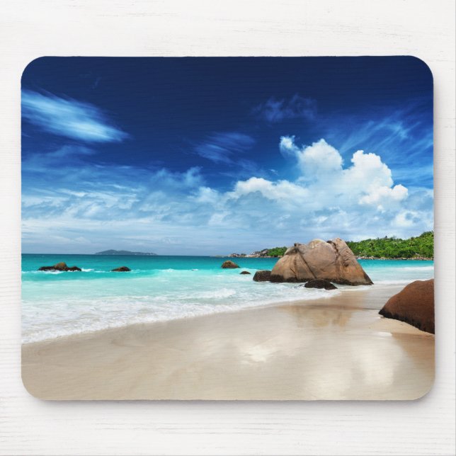 Mousepad Pad de rato de praia tropical (Frente)