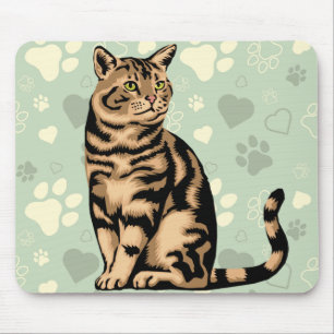 Mousepad Pad de Rato Gato, Pad de Rato com Gato