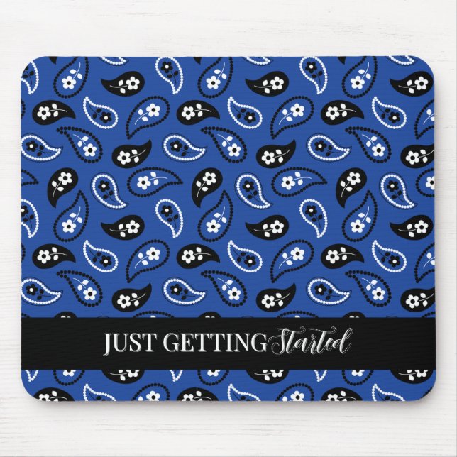 Mousepad Pad do mouse azul e preto (Frente)