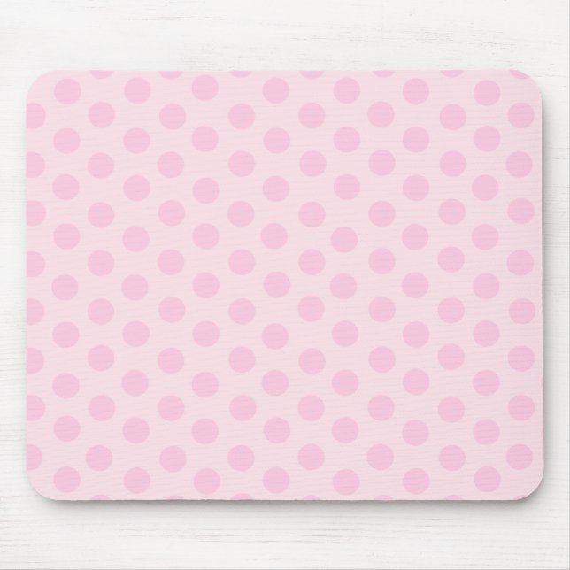 Mousepad Pad do mouse Bolinhas rosa (Frente)