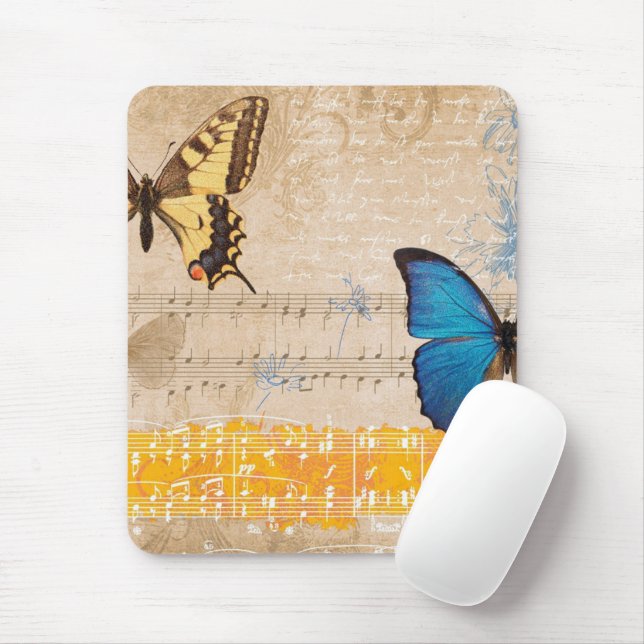 Mousepad Pad do mouse borboleta (Com mouse)