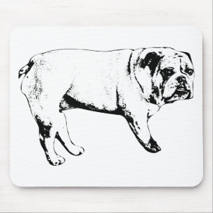 Mousepad Pad do Mouse Bulldog de Linha Limpa