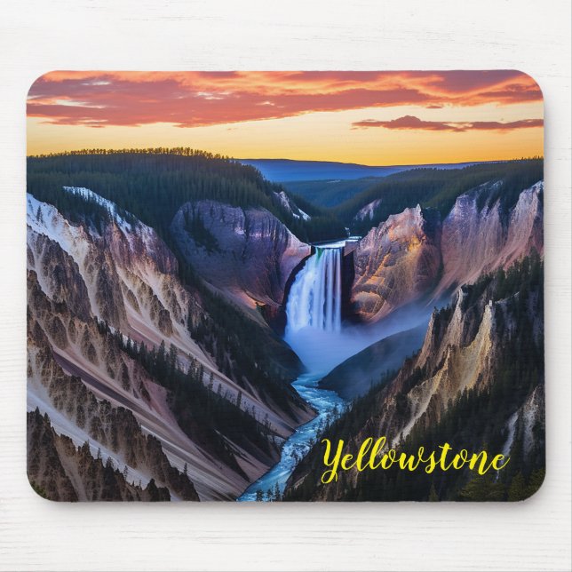 Mousepad Pad do mouse Cai em Yellowstone (Frente)