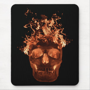 Mousepad Pad do Mouse Caveira Laranja