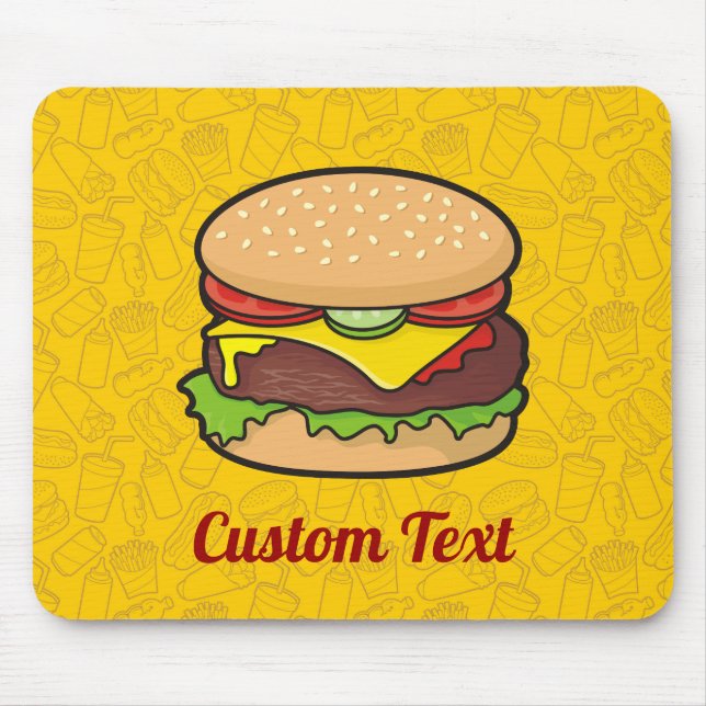 Mousepad Pad do mouse Cheeseburger (Frente)