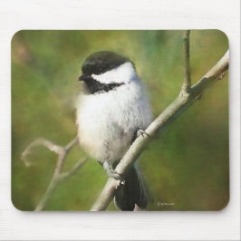 Mousepad Pad do mouse Chickadee com proteção preta