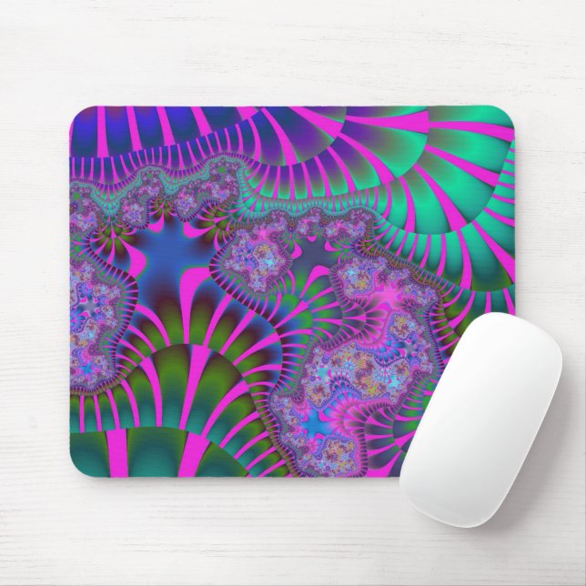 Mousepad Pad do Mouse com Arco-Íris Roxo Personalizado (Com mouse)