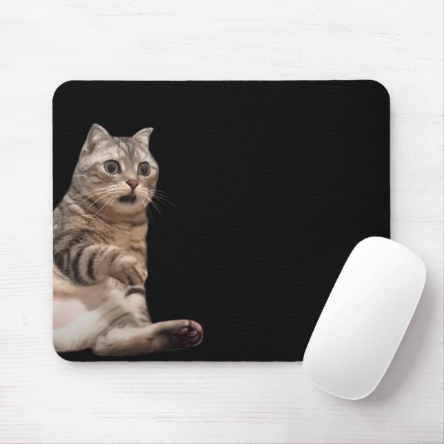 Mousepad Pad do Mouse com Memória de Gato Chocado (Com mouse)
