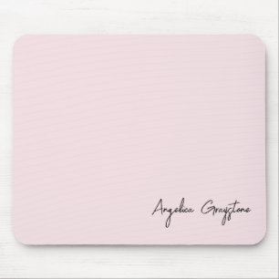 Mousepad Pad do mouse com nome personalizado cor-de-rosa pi