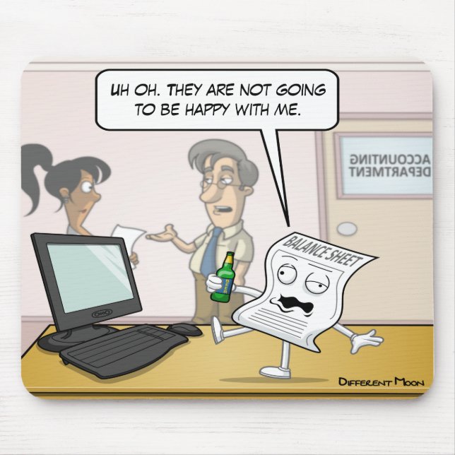 Mousepad Pad do Mouse com Punny Balanço do Bebado Contábil (Frente)