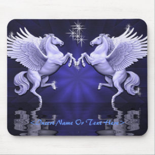 Mousepad Pad do Mouse com Reflexões de Pegasus Azul