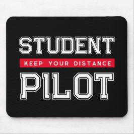 Mousepad Pad do mouse com sinal de aviso do piloto estudant