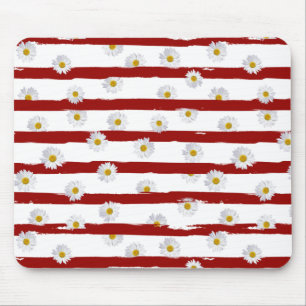 Mousepad Pad do Mouse com Stripes de margarida