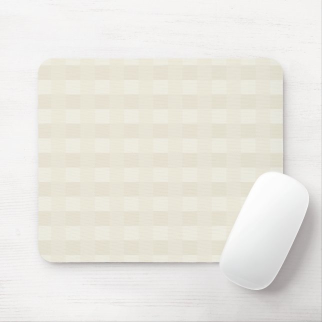 Mousepad Pad do mouse Cream Gingham Xadrez Pattern (Com mouse)