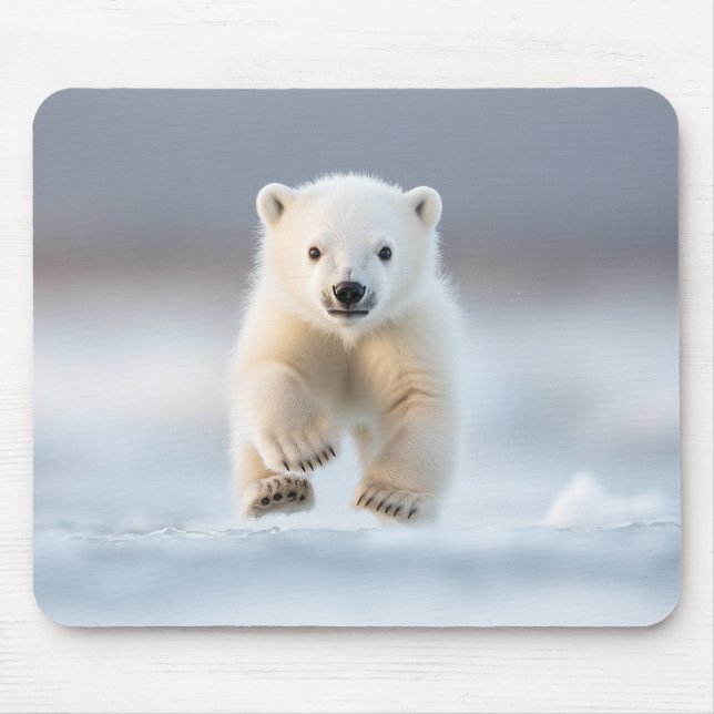 Mousepad Pad do Mouse Cubo Polar Engraçado (Frente)