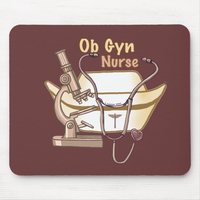 Mousepad Pad do mouse da enfermeira OBGyn (Frente)