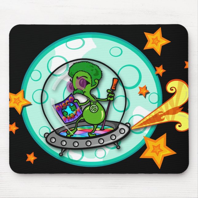 MOUSEPAD PAD DO MOUSE DE ALIENÍGENA DO DISCO FUNNTO (Frente)