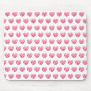 Mousepad Pad do mouse de coração rosa