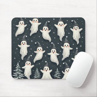 Mousepad Pad do mouse de padrão de inverno entre o fantasma
