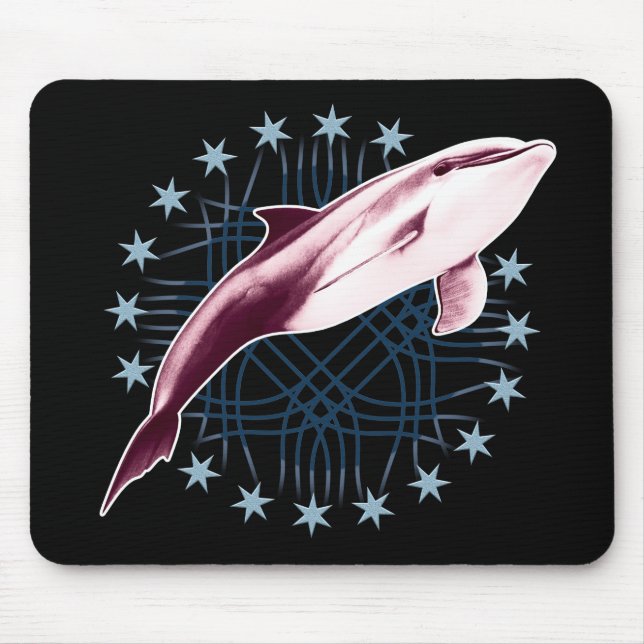 Mousepad Pad do mouse Design do gráfico de golfinho (Frente)