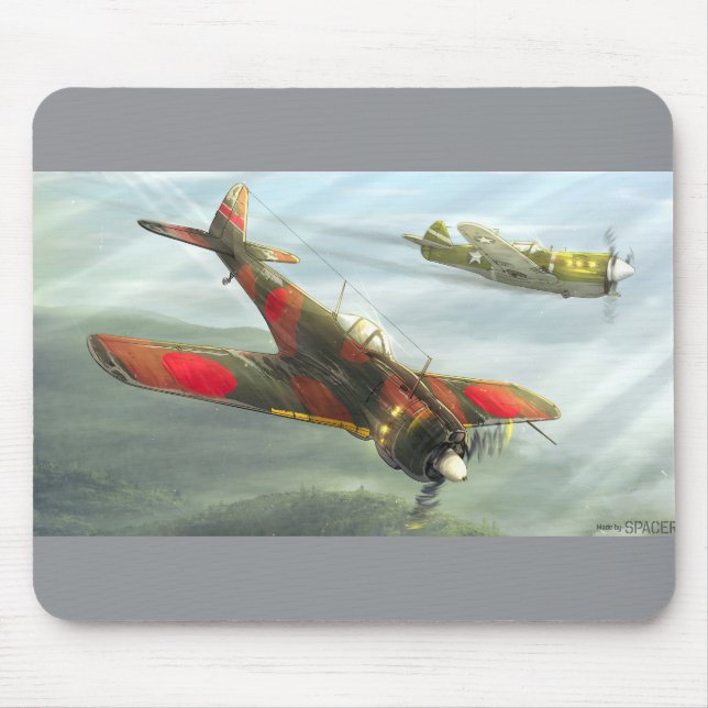 Mousepad Pad do mouse do avião do Oscar Ki-43 (Frente)