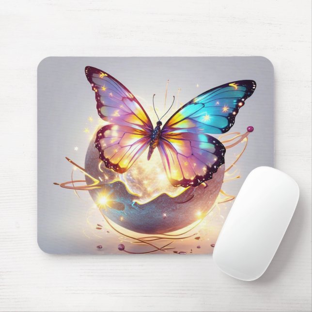 Mousepad Pad do mouse do computador borboleta (Com mouse)